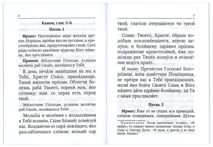 Канон за болящего (Оранта) (В ПАЧКЕ 40 шт) (уценка)